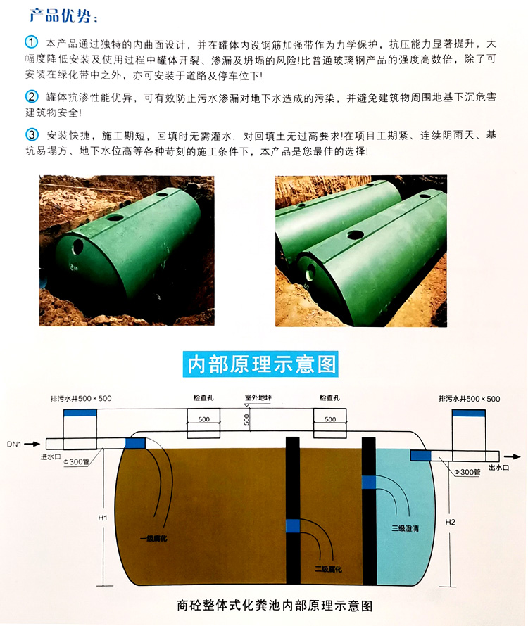 濠江玻璃钢化粪池